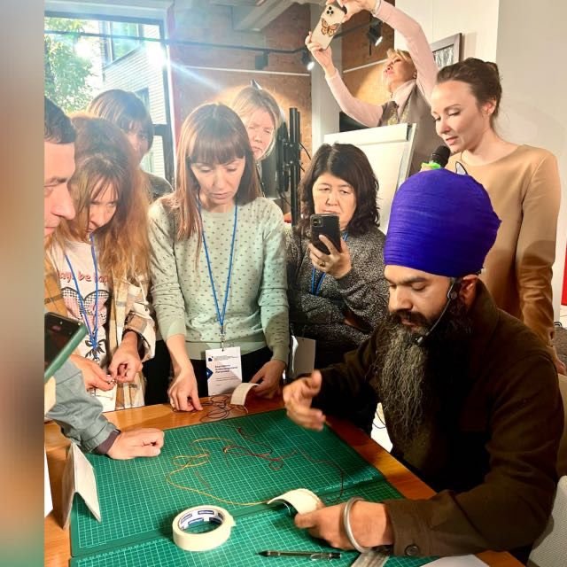 Surjit Singh conservator workshop at Moscow Russia