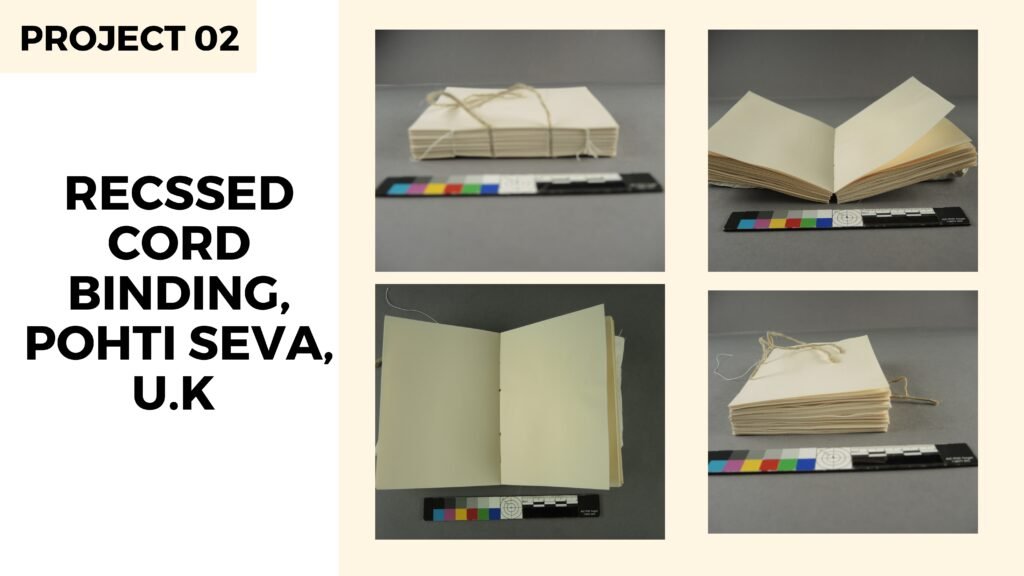 Recessed Cord Binding | Surjit Singh Conservator | ConservEdu Enterprises